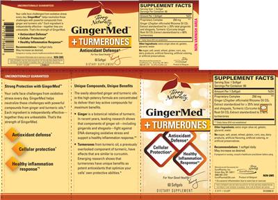 Photo of the Terry Naturally GingerMed + Turmerones label