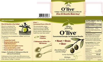 Photo of the Terry Naturally O'live label