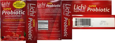 Photo of the Bainbridge & Knight Laboratories Lichi Super Fruit Super Probiotic With Lychee Extract label