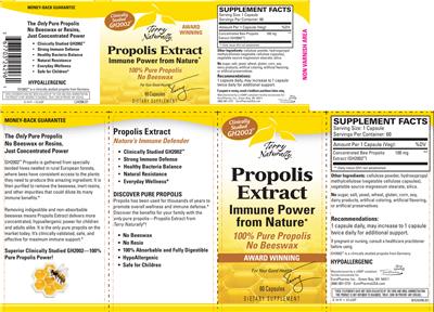 Photo of the Terry Naturally Propolis Extract label