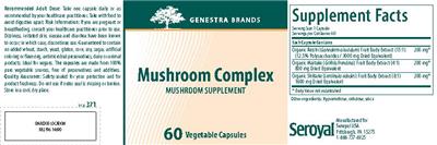 Photo of the Genestra Brands Mushroom Complex label