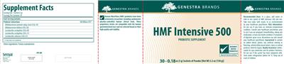 Photo of the Genestra Brands HMF Intensive 500 label
