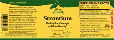 Photo of the Terry Naturally Strontium label
