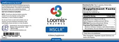 Photo of the Loomis Enzymes MSCLR label