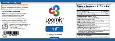 Photo of the Loomis Enzymes Nsl label
