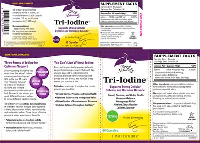Photo of the Terry Naturally Tri-Iodine 12.5 mg label