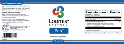 Photo of the Loomis Enzymes Pan label