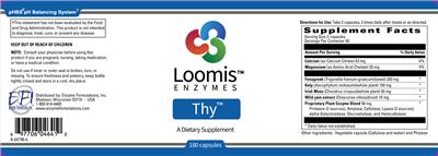Photo of the Loomis Enzymes Thy label