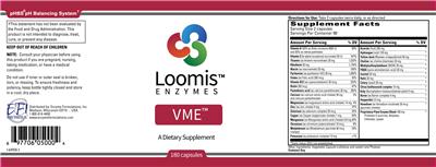 Photo of the Loomis Enzymes VME label