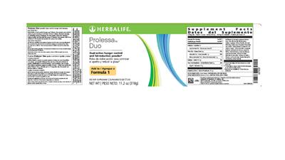 Photo of the Herbalife Prolessa Duo label