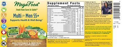Photo of the MegaFood Multi For Men 55+ label