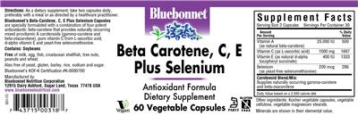 Beta Carotene, C, E Plus Selenium
