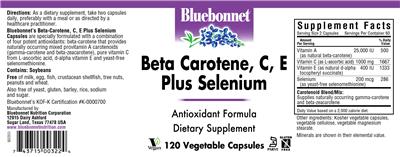 Beta Carotene, C, E Plus Selenium