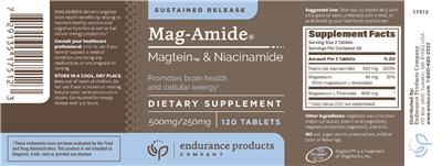 Photo of the Endurance Products Company Mag-Amide label