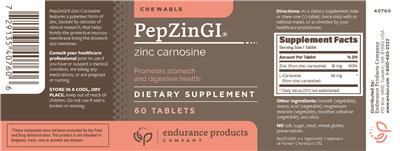 Photo of the Endurance Products Company PepZinGI label