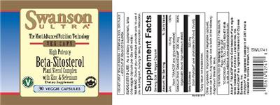 Photo of the Swanson Ultra High Potency Beta-Sitosterol Plant Sterol Complex with Zinc & Selenium label