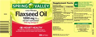 Cold-Pressed Flaxseed Oil 1200 mg