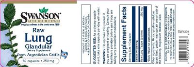 Raw Lung Glandular 250 mg