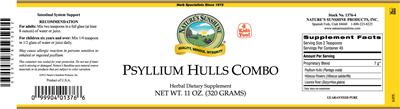 Photo of the Nature's Sunshine Psyllium Hulls Combo label