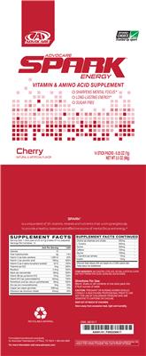 Photo of the AdvoCare Spark Energy Cherry label