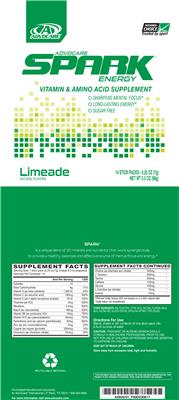 Photo of the AdvoCare Spark Energy Limeade label