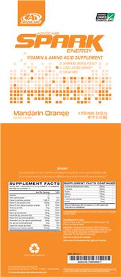 Photo of the AdvoCare Spark Energy Mandarin Orange label