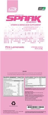 Photo of the AdvoCare Spark Energy Pink Lemonade label