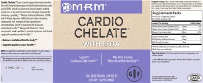 Photo of the MRM Cardio Chelate label