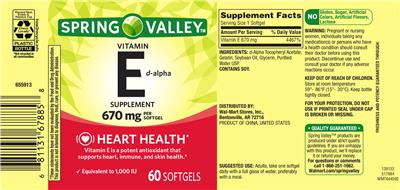 Vitamin E D-Alpha Supplement 670 mg