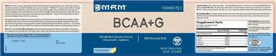 Photo of the MRM BCAA+G Lemonade label