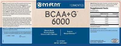 Photo of the MRM BCAA+G 6000 label