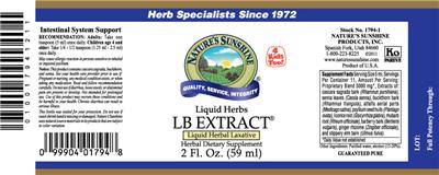 Photo of the Nature's Sunshine LB Extract label