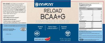 Photo of the MRM BCAA+G RELOAD Watermelon label