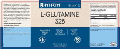 Photo of the MRM L-Glutamine 325 label