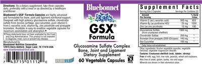Photo of the Bluebonnet GSX Formula label