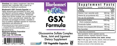 Photo of the Bluebonnet GSX Formula label