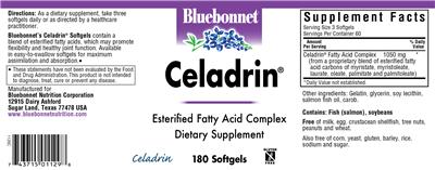 Photo of the Bluebonnet Celadrin label