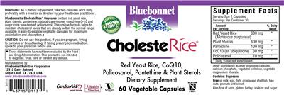 Photo of the Bluebonnet CholesteRice label