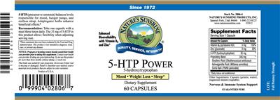 Photo of the Nature's Sunshine 5-HTP Power label