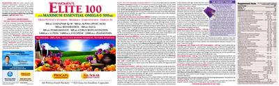 Photo of the ProCaps Laboratories Women's Elite 100 With Maximum Essential Omega-3 500 mg label