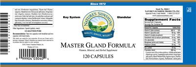 Photo of the Nature's Sunshine Master Gland Formula label