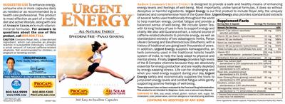 Photo of the ProCaps Labs Urgent Energy label