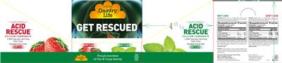 Photo of the Country Life Acid Rescue Mint Flavor label