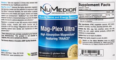Photo of the NuMedica Mag-Plex Ultra label