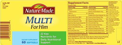 Multi For Him のラベル画像（NIH DSLD）