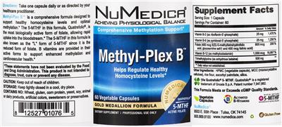 Photo of the NuMedica Methyl-Plex B label
