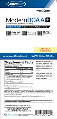 Photo of the USPlabs Modern BCAA+ Pineapple Strawberry label