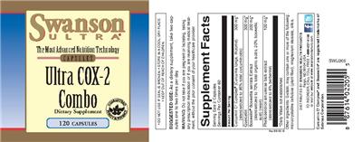 Photo of the Swanson Ultra Ultra COX-2 Combo label