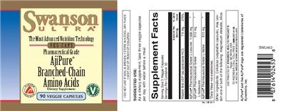 Photo of the Swanson Ultra AjiPure Branched-Chain Amino Acids label