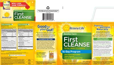 Photo of the Renew Life First Cleanse 2 Evening Formula label